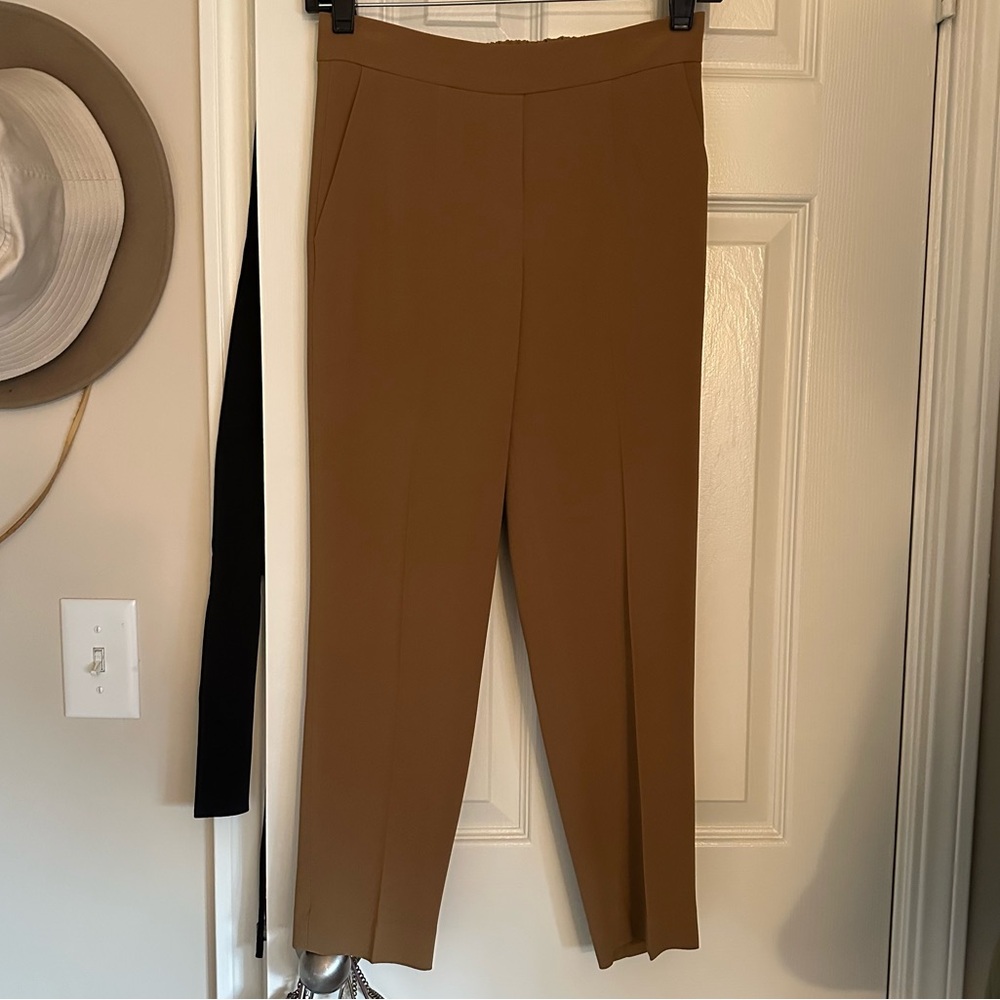 Aritzia Babaton Conan pant terado cropped pants size 00 brown camel